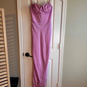 House of CB Lilac Strapless Gown